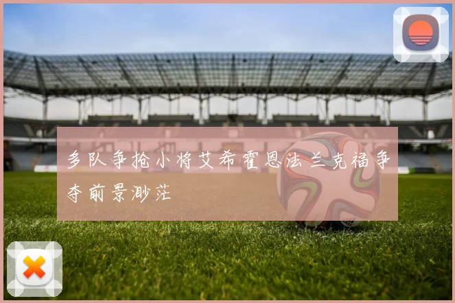 多队争抢小将艾希霍恩法兰克福争夺前景渺茫